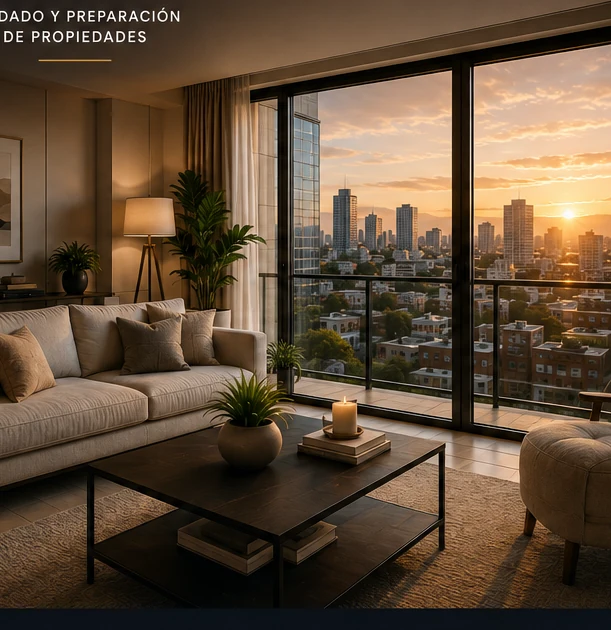 Interior de una propiedad al atardecer