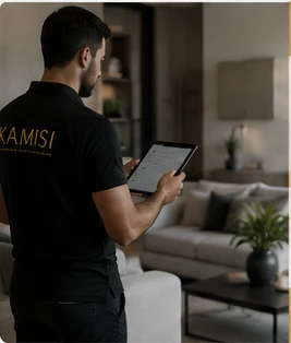 Profesional realizando inspección preventiva